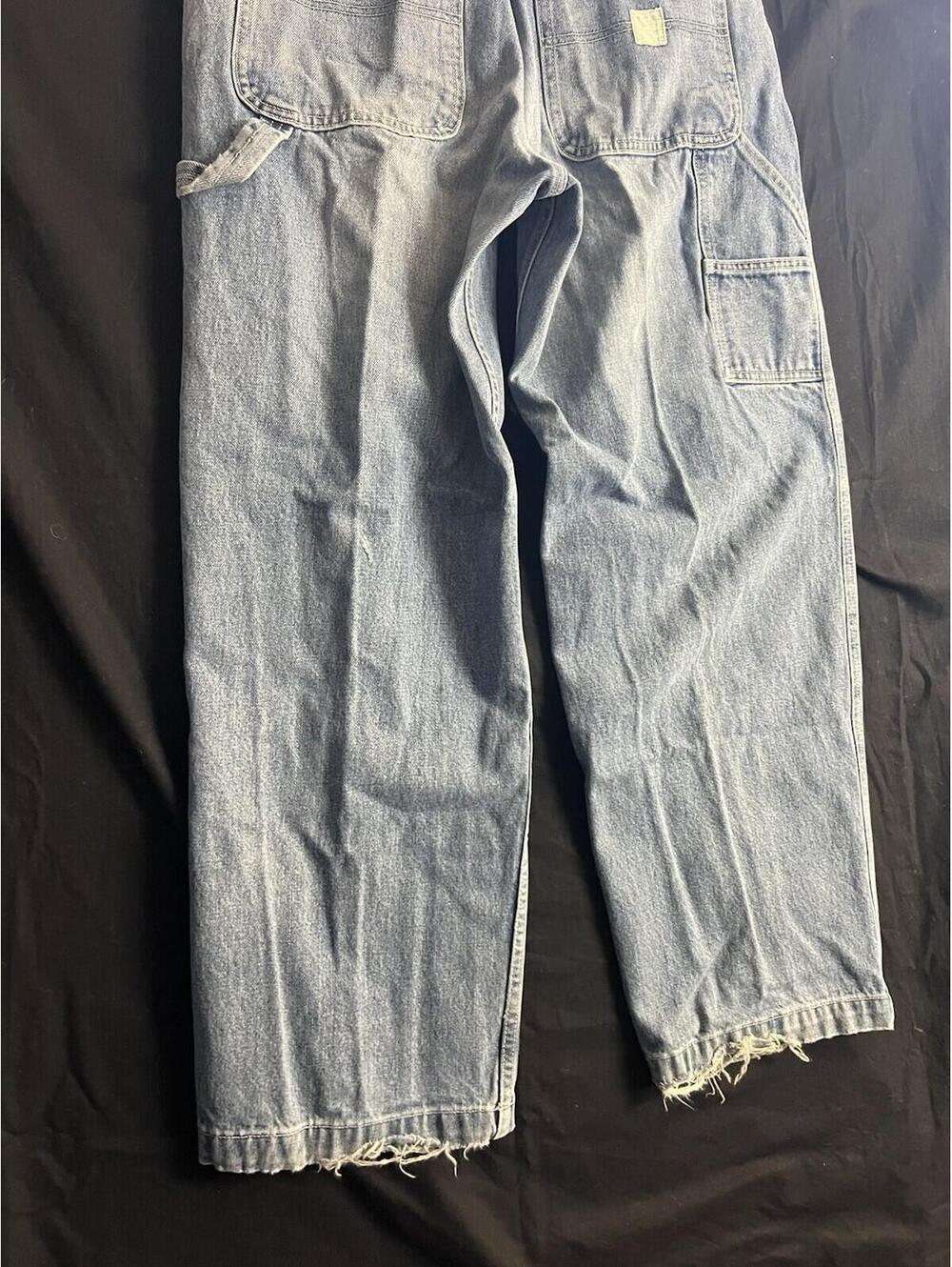 VTG Y2K Abercrombie & Fitch Men’s 32R Carpenter Jeans Wide Leg Baggy 30x30 - Picture 14 of 15
